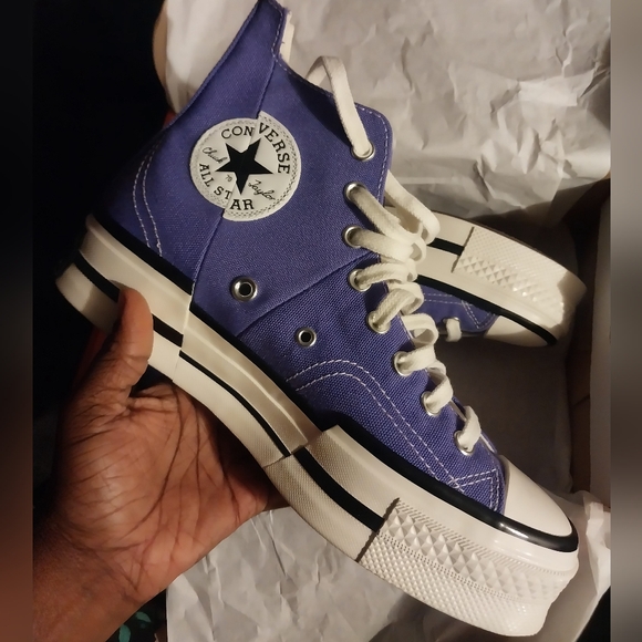 New Violet Chuck 70 Plus High Sneakers - Picture 2 of 10